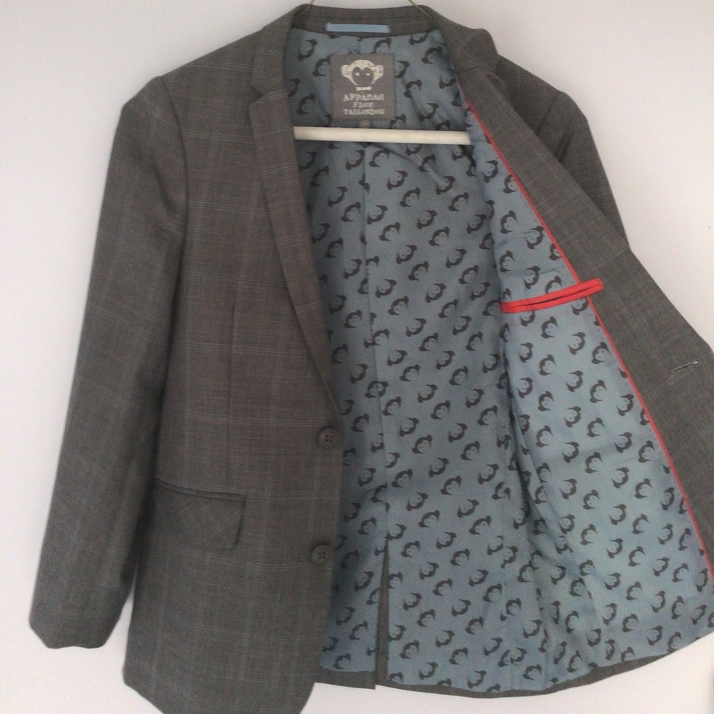 Appaman Boys size 10 - classic gray plaid suit